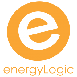 1 -- PRIMARY LOGO VERSION -- Transparent Background - E - With energyLogic - Orange